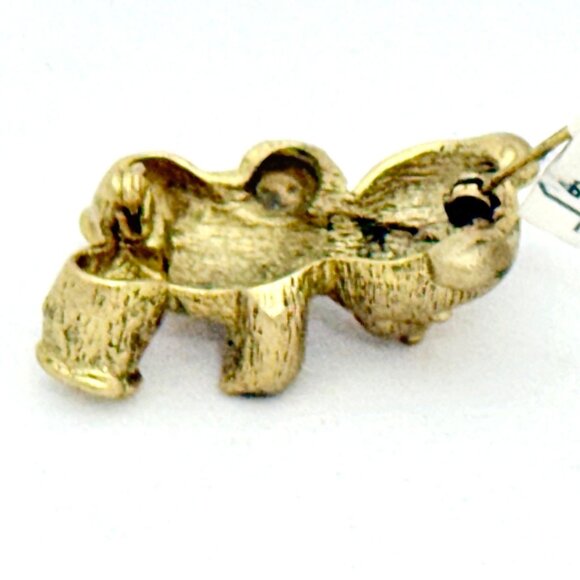 Vintage Gold Tone Teddy Bear Brooch Marshall Fields - NWT - Picture 4 of 6